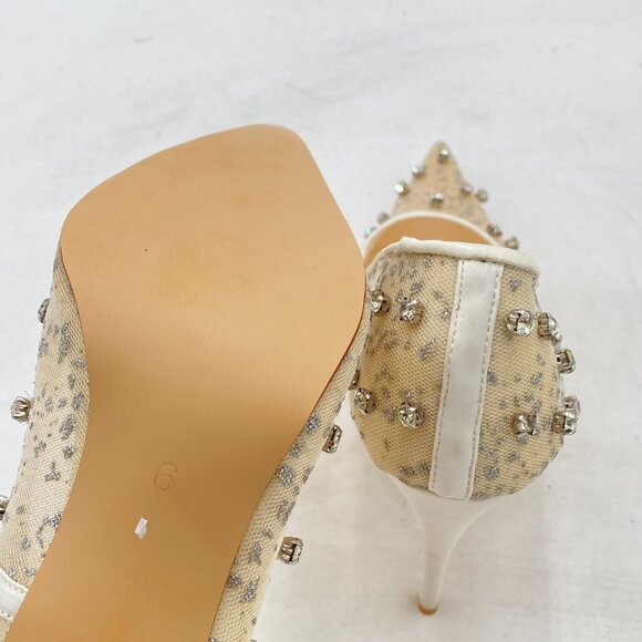 XYD White Rhinestone Heels - Picture 5 of 7